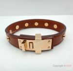 High Quality Replica Hermes Kelly Dark Brown Bracelet